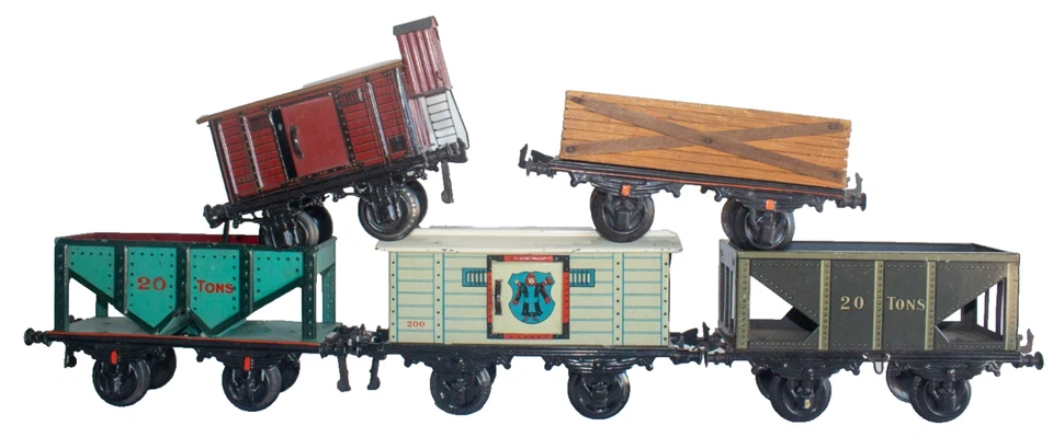 1910-1915 Pre-War  Bing 1-gauge large LOT of 5 Freight Cars - Image 3 of 4