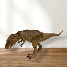 Mattel Jurassic World Super Battle Attack T-Rex Dinosaur Toy, motorized, LED lig