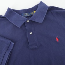 Polo Ralph Lauren Men's Navy Blue Short Sleeve Polo Shirt 2XB Red Pony Logo