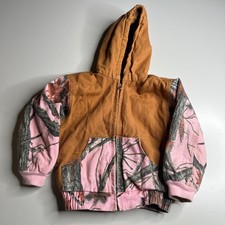 Outdoor Habitat Kids 5T Hooded Camo Jacket Pink Hunting Outdoor