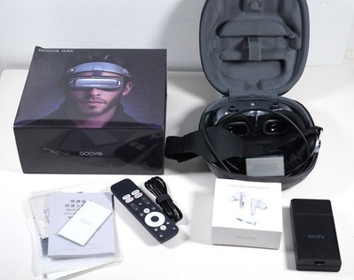 GOOVIS G3X Head Mounted 4K OLED Cinematic Display w/case headphones media player