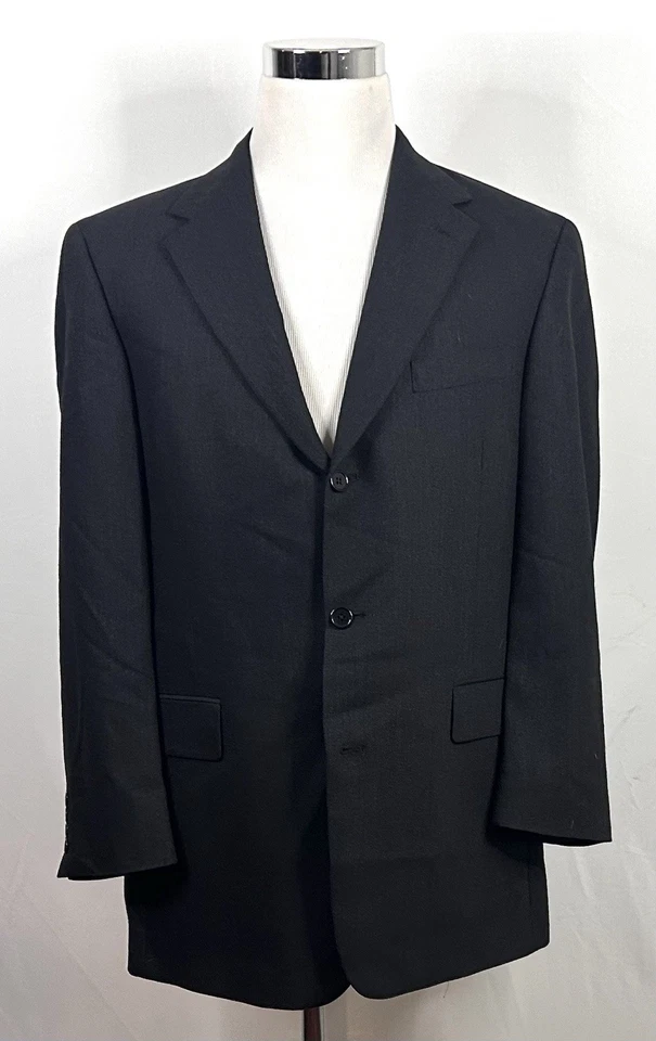 Abrigo deportivo Ted Baker London 42R 100 % lana gris oscuro tres botones totalmente forrado Foto 2 de 4