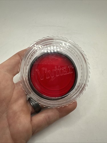 Vintage Vivitar Red No. 25 (A) 55MM Filter Made In Japan With Case - Picture 10 of 12
