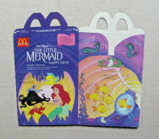 McDONALD'S 1989 LITTLE MERMAID HAPPY MEAL BOX ONLY NEW FLAT