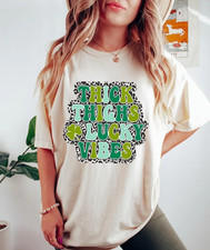 Lucky Vibes St Patrick  s Day Shirt Fun Irish Comfort Tee