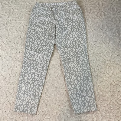 NWOT Boston Proper Ankle Jean Size 6  Gray White Animal Print  Pull-On Stretch