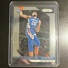 Panini 2018-19 Prizm Mitchell Robinson Rookie Base Card #227 New York Knicks. rookie card picture
