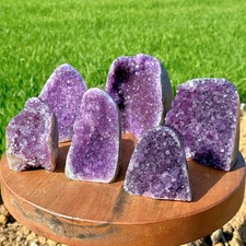 300G Rare Natural Amethyst Geode Cluster Purple Quartz Crystal Healing Decor