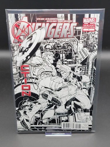 AVENGERS X-Sanction #1 Joe Quesada SKETCH Cover 1:200 - Free Shipping