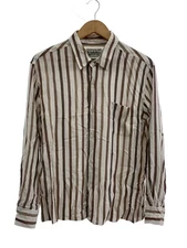 WACKO MARIA Long Sleeve Shirt, Medium, Rayon, Striped