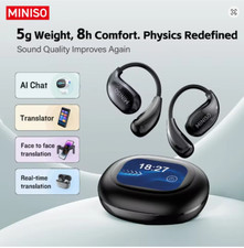 Miniso MS189 AI Translation Bluetooth Headset LCD Touch Screen 8H Bass