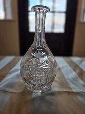 Vintage Brilliant Cut Glass Decanter Barware 