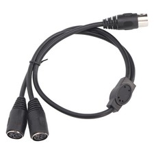 6 Pin DIN Male To 2 Female Sockets Splitter Cable Multifunctional 6 Pin DIN MCOY