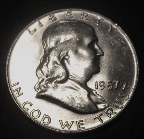 1957 D Franklin Half Dollar AU