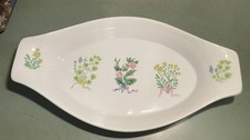 Vintage Shafford Herb Bouquet Fine Porcelain Baking Dish