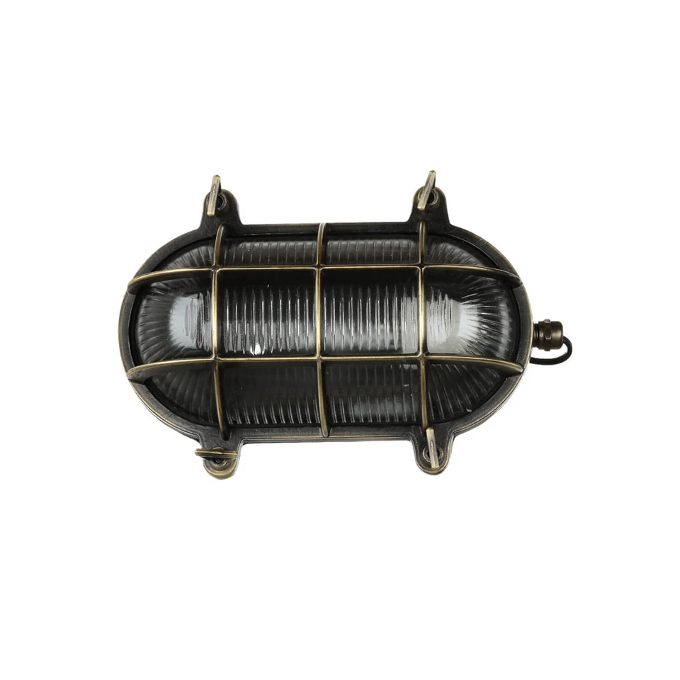 Wandlampe Außenleuchte Schiffslampe Messing massiv IP64 rostfrei Maritim E27 - Bild 4 von 4