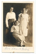 Girls Portrait Postcard RPPC c1920s