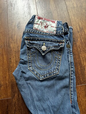 True Religion Men Joey Big T Stitches Jean Size 29x29 USA