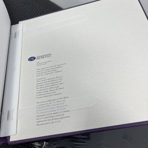 Creative Memories Purple Black Scrapbook Album 5x5 Lot 2 Books 3 Refills - Picture 7 of 7