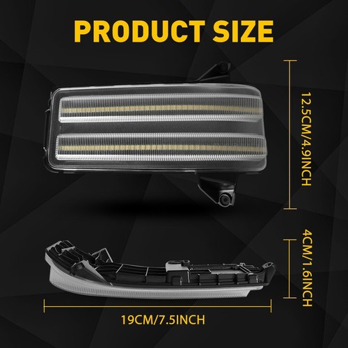 Switchback LED Mirror Towing Light For GMC 20-24 Sierra Silverado 2500HD 3500HD - Picture 7 of 10