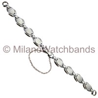 Speidel Oval Link Stainless Steel Silver Tone Ring End Ladies Short Watch Band Speidel Oval Link Stainless Steel Silver Tone Ring End Ladies Short Watch Band
