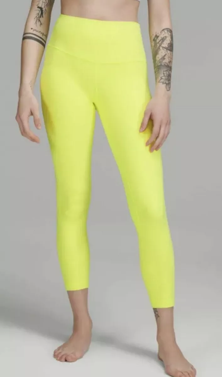 Lululemon Align HR Pant 25” Size 10 Yellow Electric Lemon Neon ELLE NWT ~  best