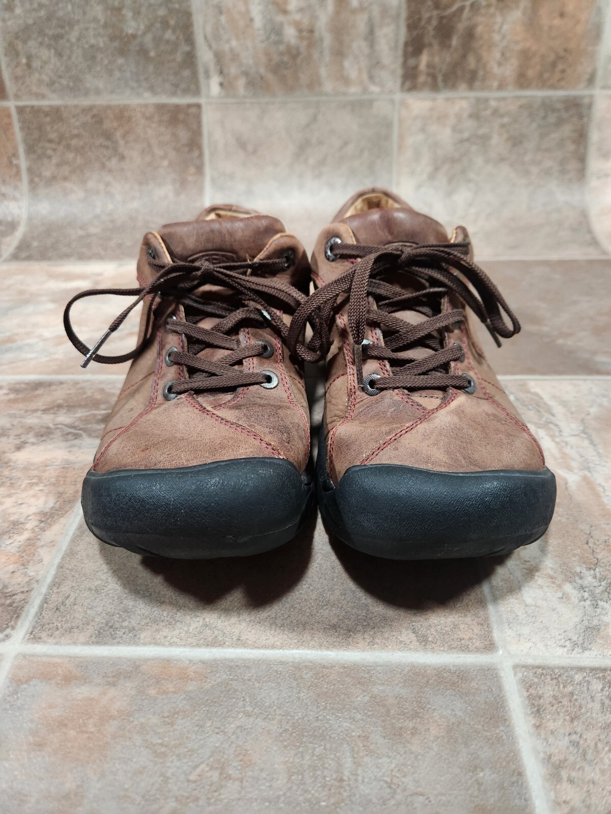 Scarpe da donna Keen taglia 8 Presidio casual Oxford pelle marrone escursionismo 5322 WLNT