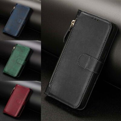 Zipper Leather Wallet Phone Case For TCL 505 501 403 503 60R 605 TMobile Revvl 8