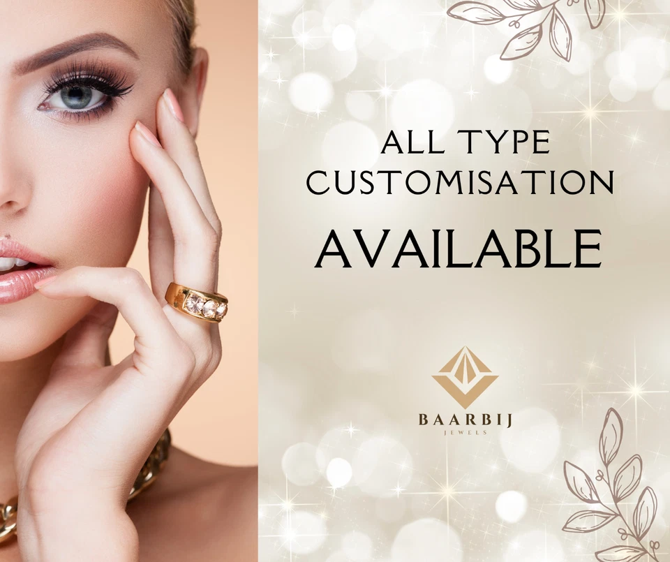 Three layer Septum 14K Gold with Natural Diamond Clicker Daith Piercing jewelry - Image 4 of 4