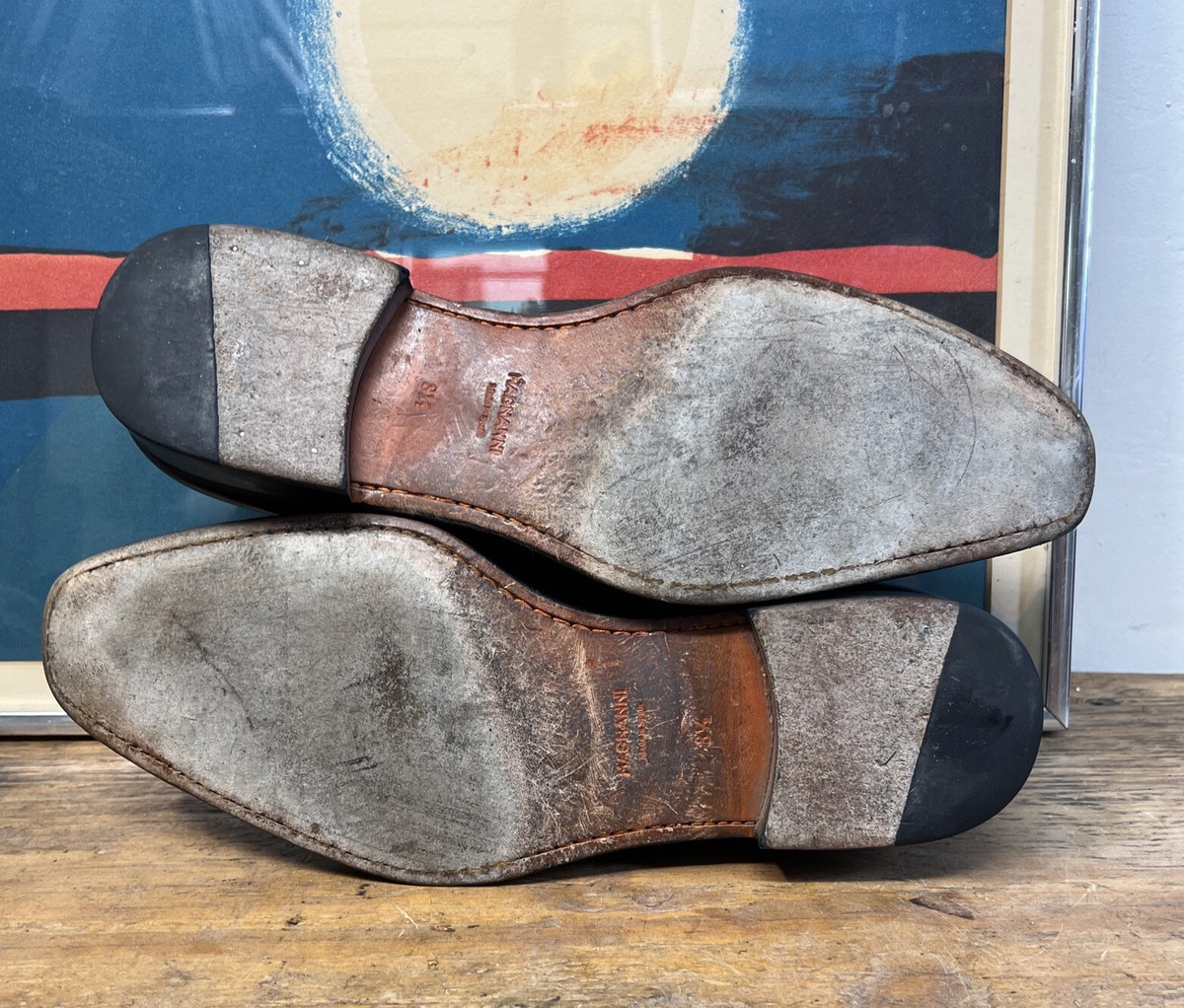 Magnanni MARCO CUERO 13276 Single Monk Strap Men 12 Hand-stained Old Money Dress Magnanni Marco Cuero Single Monk Strap Gray Mens Dress Sz  main image 4