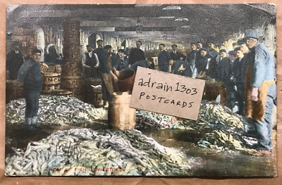 c1910 LOWESTOFT Fischhaufen IXL SOUTHEND/ Fangstange/ Fässer/ Fischerfarbe