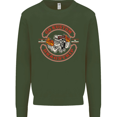 Go Custom Dragstrip Hot Rod Hotrod Dragster Kinder Sweatshirt Pullover