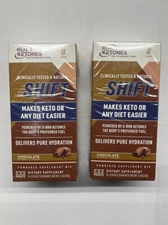 2 Boxes of 10 Packs: Real Ketones Shift Chocolate Ketone Drink (Ex6/25) 8254-F3A