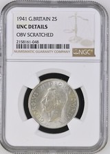Great Britain - 1941 George VI Silver Florin / 2 Shillings - NGC UNC Details