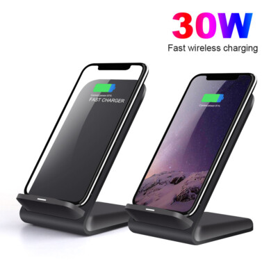 30W Wireless Charger Stand Dock For Apple iPhone 16 Pro 15 14 13 Samsung S24 S23