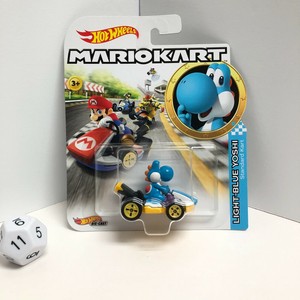 hot wheels mario kart light blue yoshi
