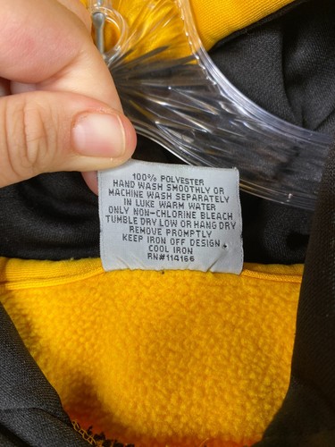 Iowa Hawkeyes Hoodie Mens Large Yellow Fleece Embroidered Pullover Stadium - Picture 8 of 11
