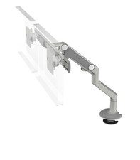 M8 Humanscale Dual Monitor Arm Crossbar Silver Bolt Through Desk Mount M8BS1C