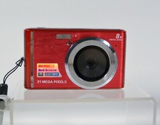 21 MP 8x Zoom Red Digital Camera Unbranded - Tested  Works - READ