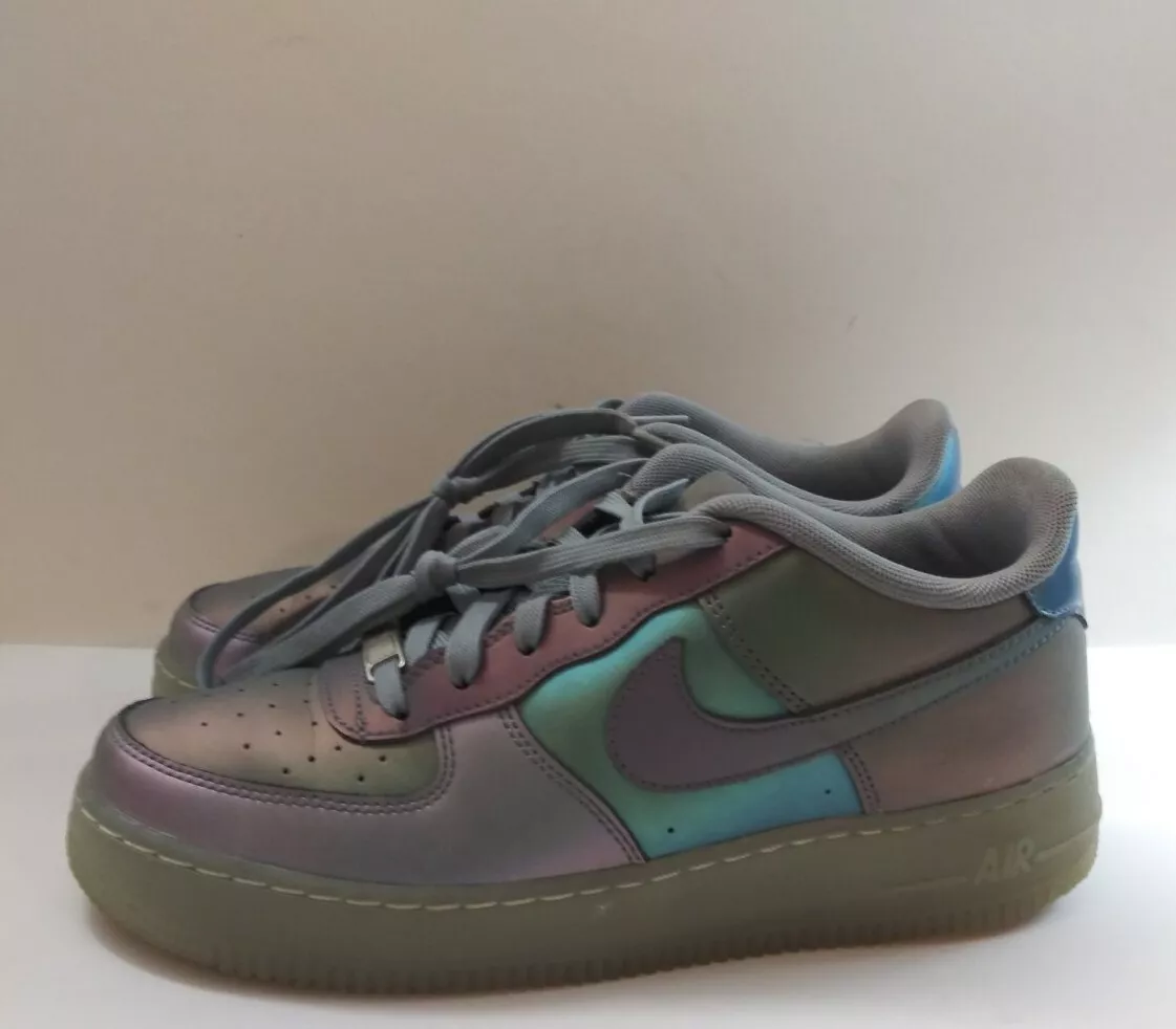 Nike Boys Air Force 1 Lv8 Sneaker Shoes Multicolor Gray 820438 005 Lace Up 7Y