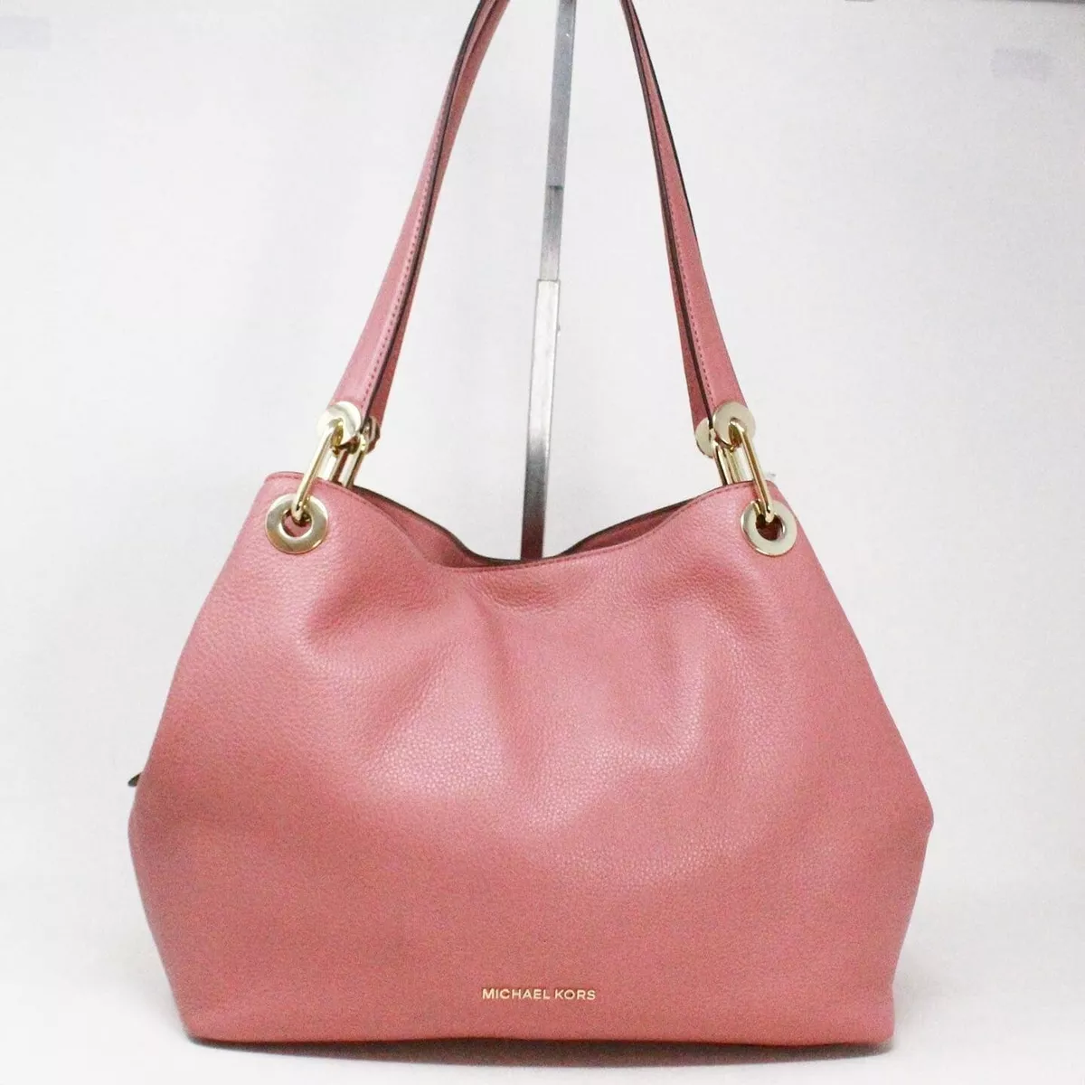 MICHAEL KORS Rose Raven Pebbled Leather Large Shoulder Bag item 40422