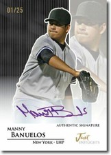 MANNY BANUELOS 2011 Just SPOTLIGHTS Rookie Autograph BLACK Auto RC #/25