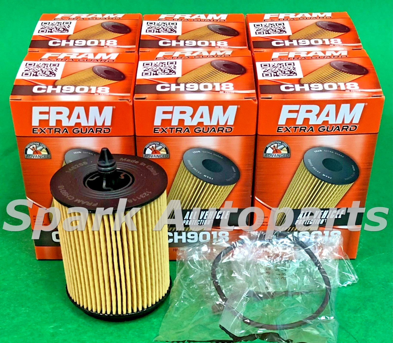 Case of 6 Engine Oil Filter-Extra Guard FRAM CH9018 For GMC, CHEVROLET, BUICK