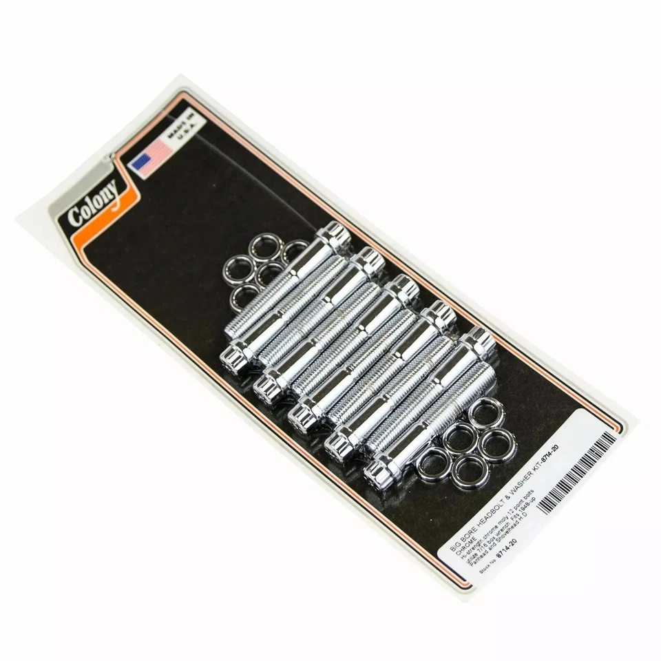 Big Bore 12 Point Bolt & Washer Kit 1948-1984 Panheads + Shovel Colony #8842-10 - Image 3 of 3
