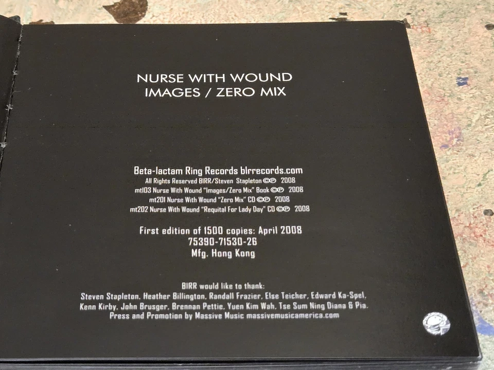 Nurse With Wound - Images / Zero Mix (NO CD FULL COLOUR HARD BACK BOOK) 1st Edi Foto 3 de 4