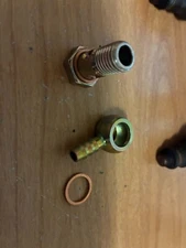 85 - 94 Classic Saab 900 Fuel Injector Rail Banjo Bolt Fitting & Copper Washers