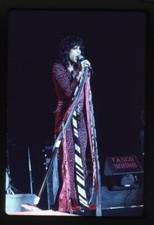 Aerosmith Steven Tyler Singing in Concert in Leopard Print Original Transparency