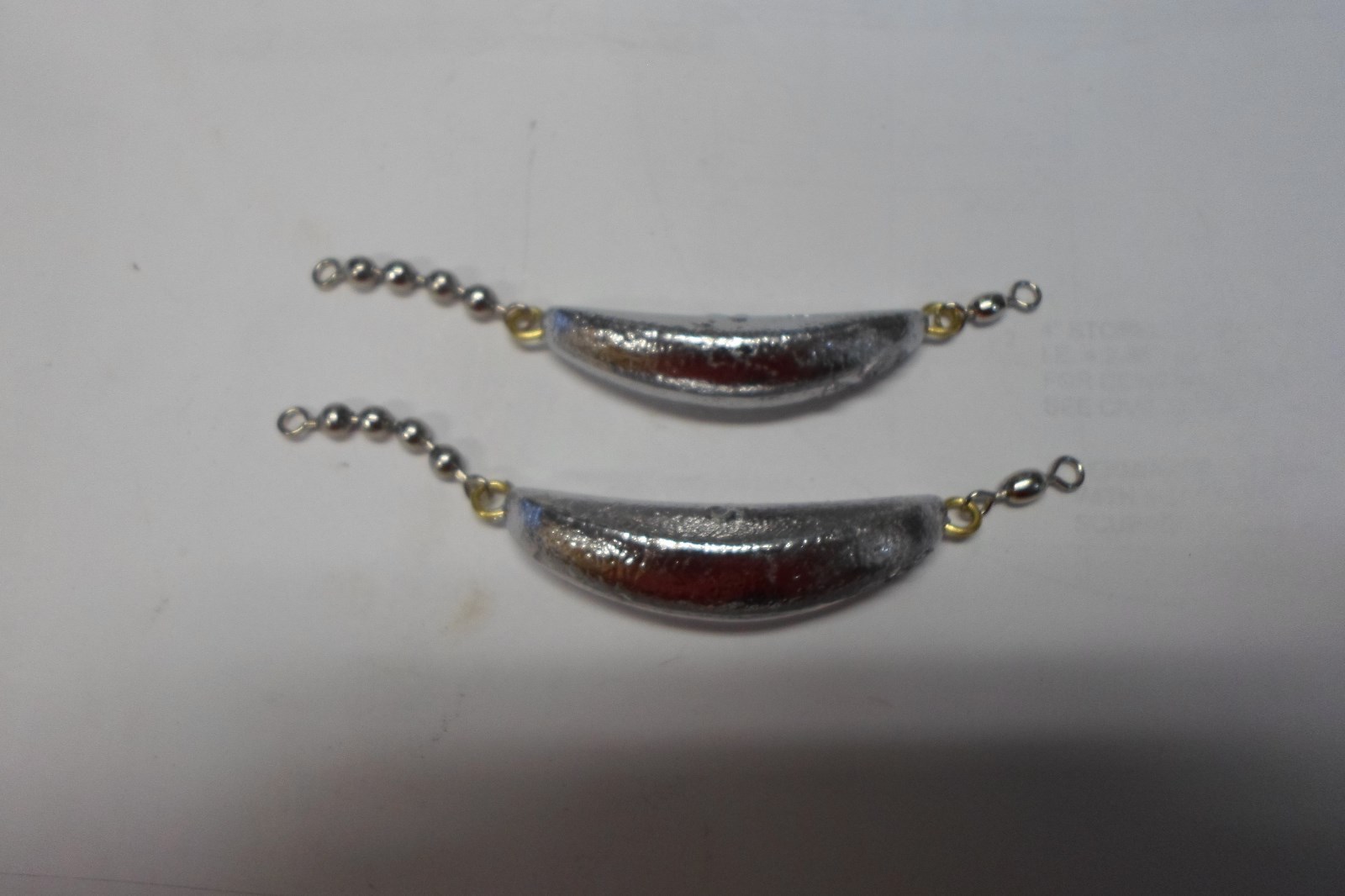 Quan of 20 BANANA SPIN CRESCENT SINKERS BEAD CHAIN SWIVEL 3 OZ 2 OZ eBay