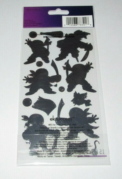 Pegatinas dimensionales Piratas Jolly Rogers Sticko EKSuccess 15 piezas Foto 2 de 2