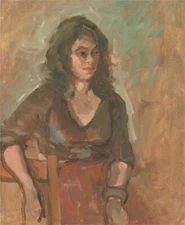 Mid 20th Century Oil - Young Woman